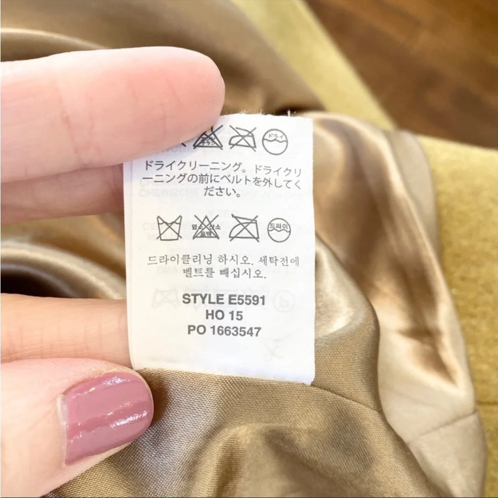 Jcrew Melton wool coat belt tie size 0P - Picture 9 of 9